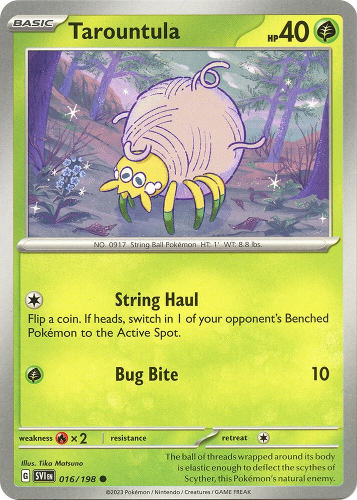 Pokemon Tarountula 16/198 Scarlet & Violet