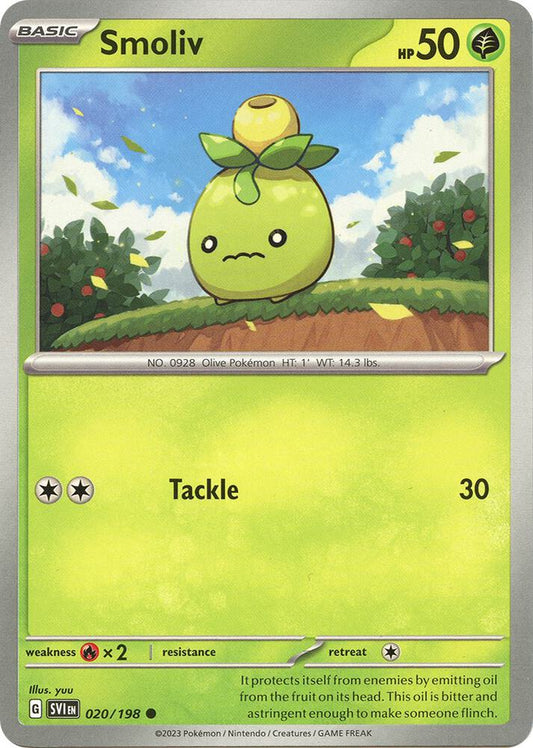 Pokemon Smoliv 20/198 Scarlet & Violet