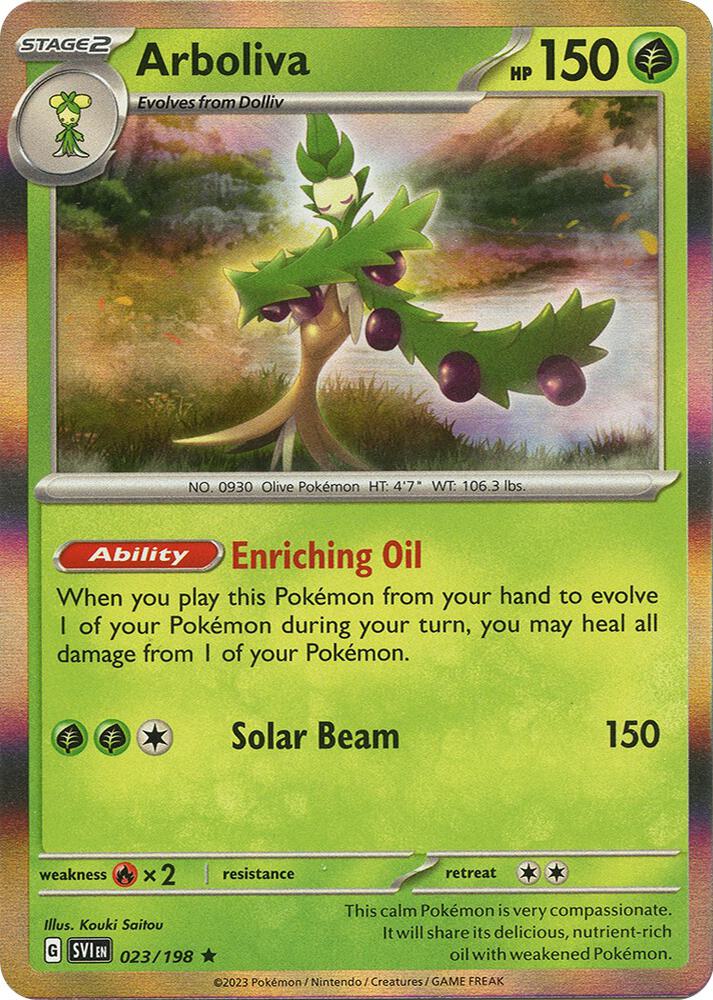 Pokemon Arboliva 23/198 Scarlet & Violet