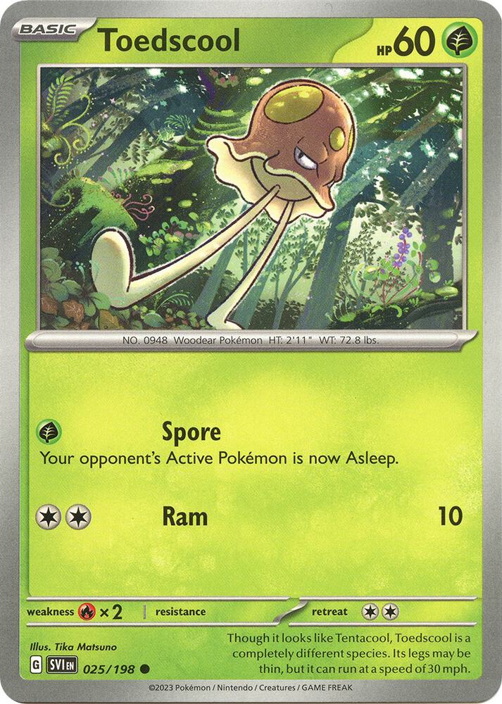 Pokemon Toedscool 25/198 Scarlet & Violet