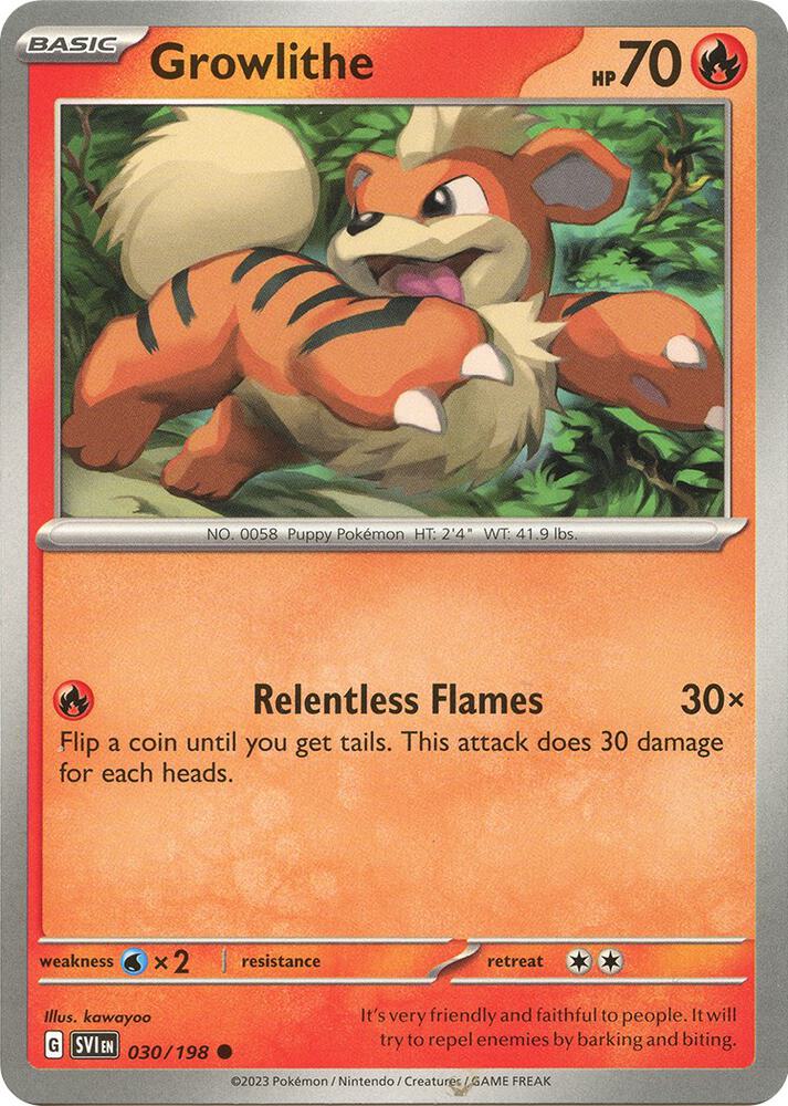 Pokemon Growlithe 30/198 Scarlet & Violet