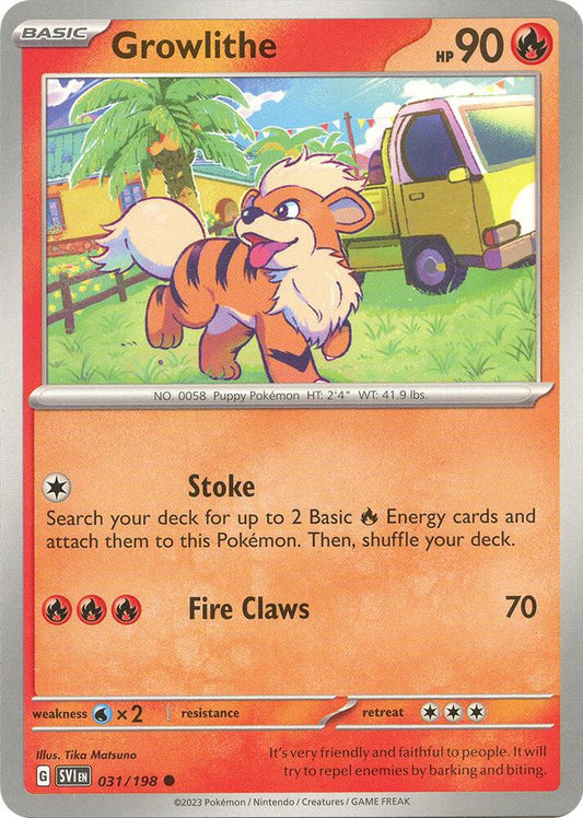Pokemon Growlithe 31/198 Scarlet & Violet