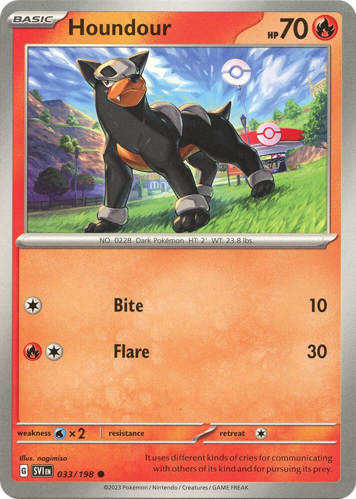 Pokemon Houndour 33/198 Scarlet & Violet