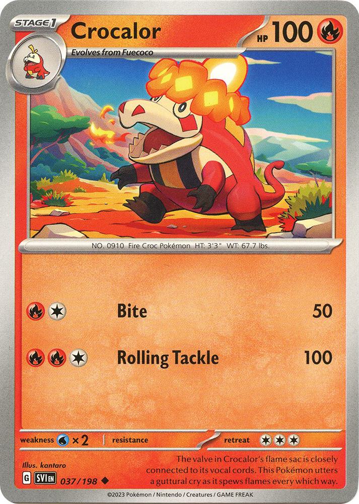 Pokemon Crocalor 37/198 Scarlet & Violet