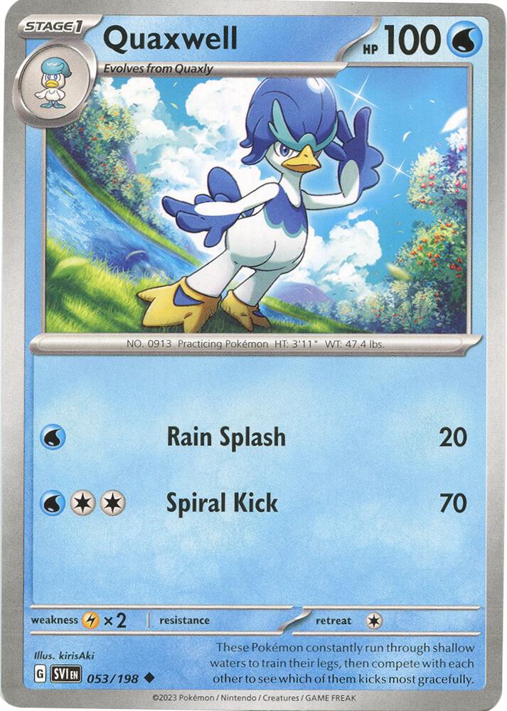 Pokemon Quaxwell 53/198 Scarlet & Violet