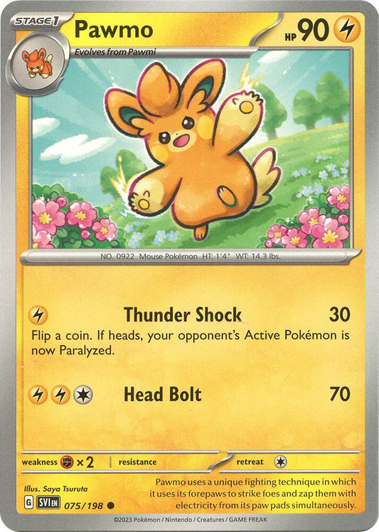 Pokemon Pawmo 75/198 Scarlet & Violet
