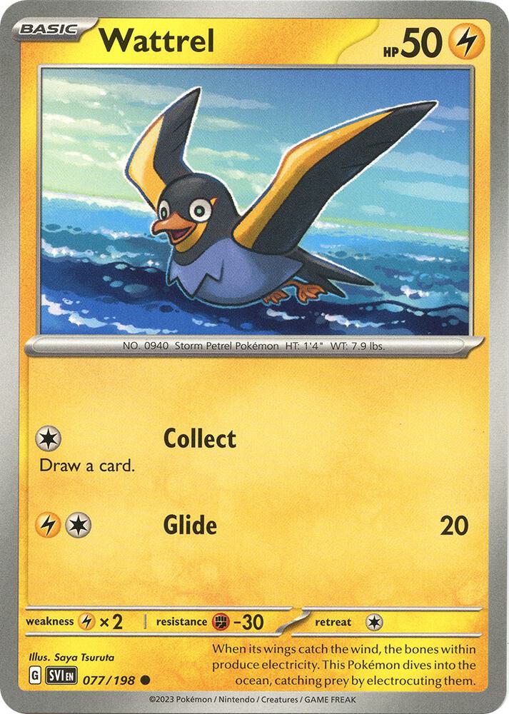 Pokemon Wattrel 77/198 Scarlet & Violet