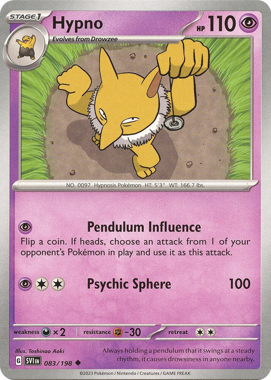 Pokemon Hypno 83/198 Scarlet & Violet