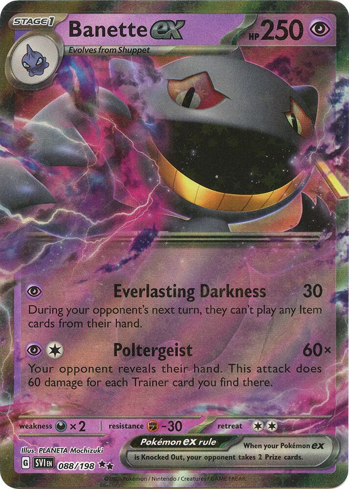 Pokemon Banette ex 88/198 Scarlet & Violet
