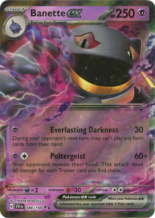 Pokemon Banette ex 88/198 Scarlet & Violet