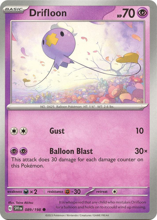 Pokemon Drifloon 89/198 Scarlet & Violet