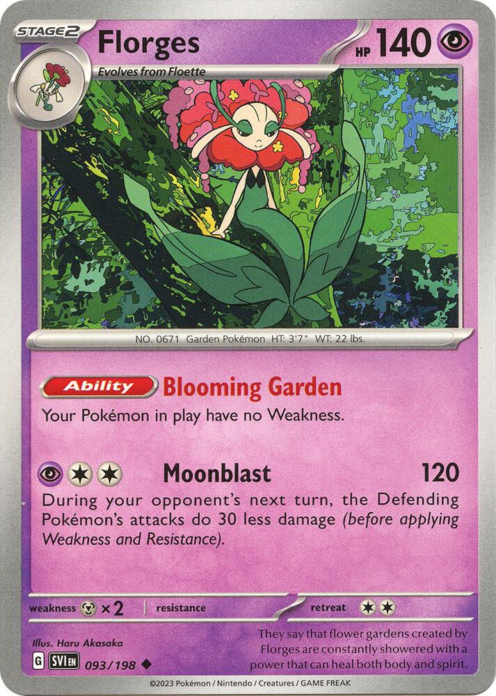 Pokemon Florges 93/198 Scarlet & Violet