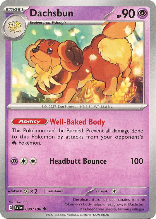Pokemon Dachsbun 99/198 Scarlet & Violet