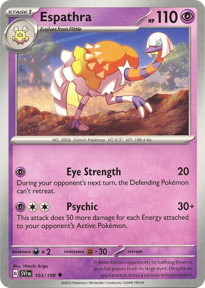 Pokemon Espathra 103/198 Scarlet & Violet