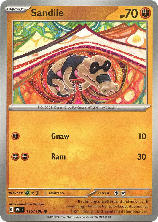 Pokemon Sandile 115/198 Scarlet & Violet