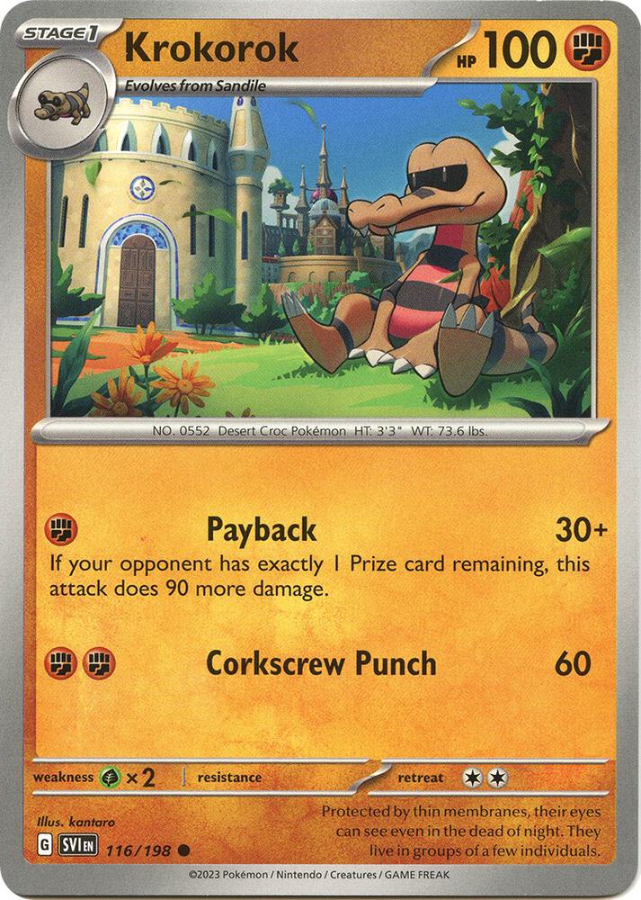 Pokemon Krokorok 116/198 Scarlet & Violet