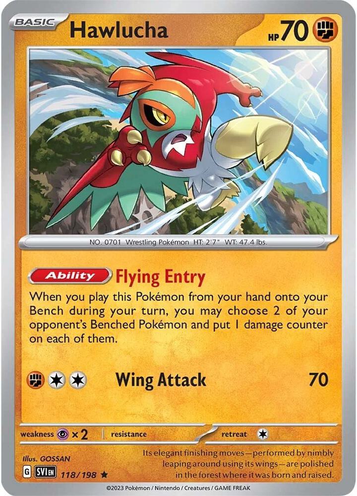 Pokemon Hawlucha 118/198 Scarlet & Violet