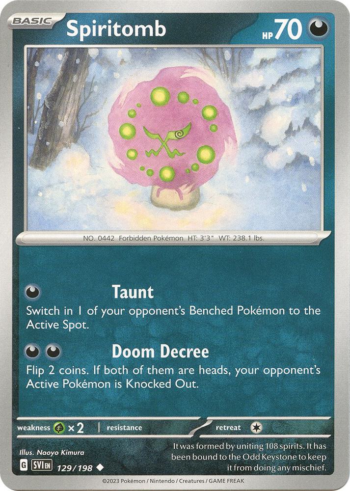 Pokemon Spiritomb 129/198 Scarlet & Violet