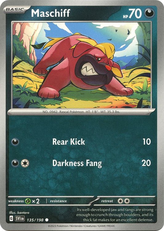 Pokemon Maschiff 135/198 Scarlet & Violet