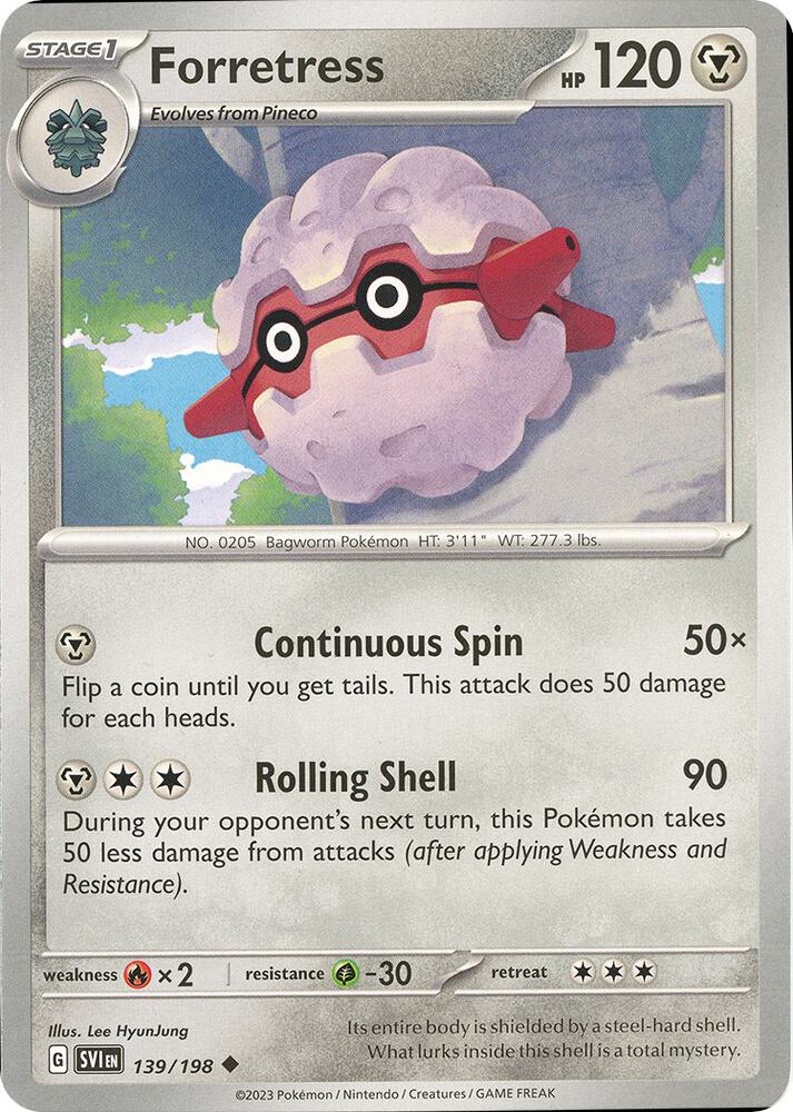 Pokemon Forretress 139/198 Scarlet & Violet