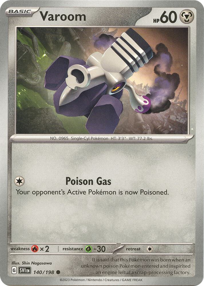 Pokemon Varoom 140/198 Scarlet & Violet