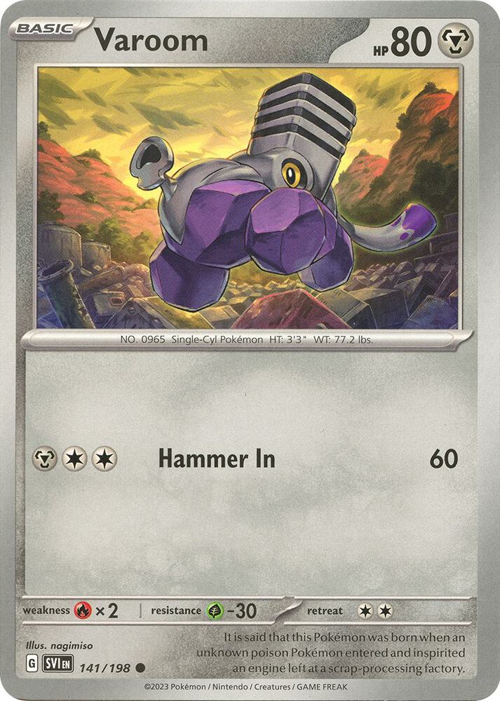 Pokemon Varoom 141/198 Scarlet & Violet