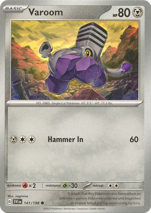Pokemon Varoom 141/198 Scarlet & Violet