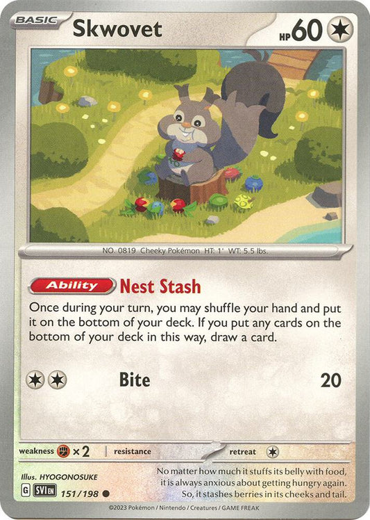 Pokemon Skwovet 151/198 Scarlet & Violet