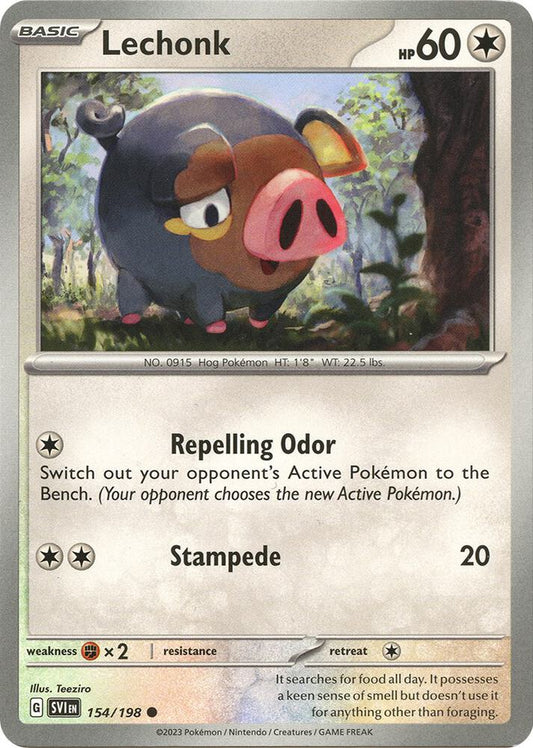 Pokemon Lechonk 154/198 Scarlet & Violet