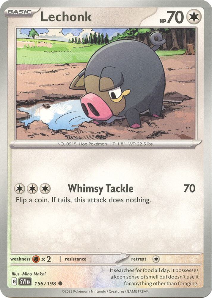 Pokemon Lechonk 156/198 Scarlet & Violet