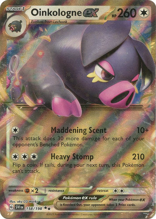 Pokemon Oinkologne ex 158/198 Scarlet & Violet