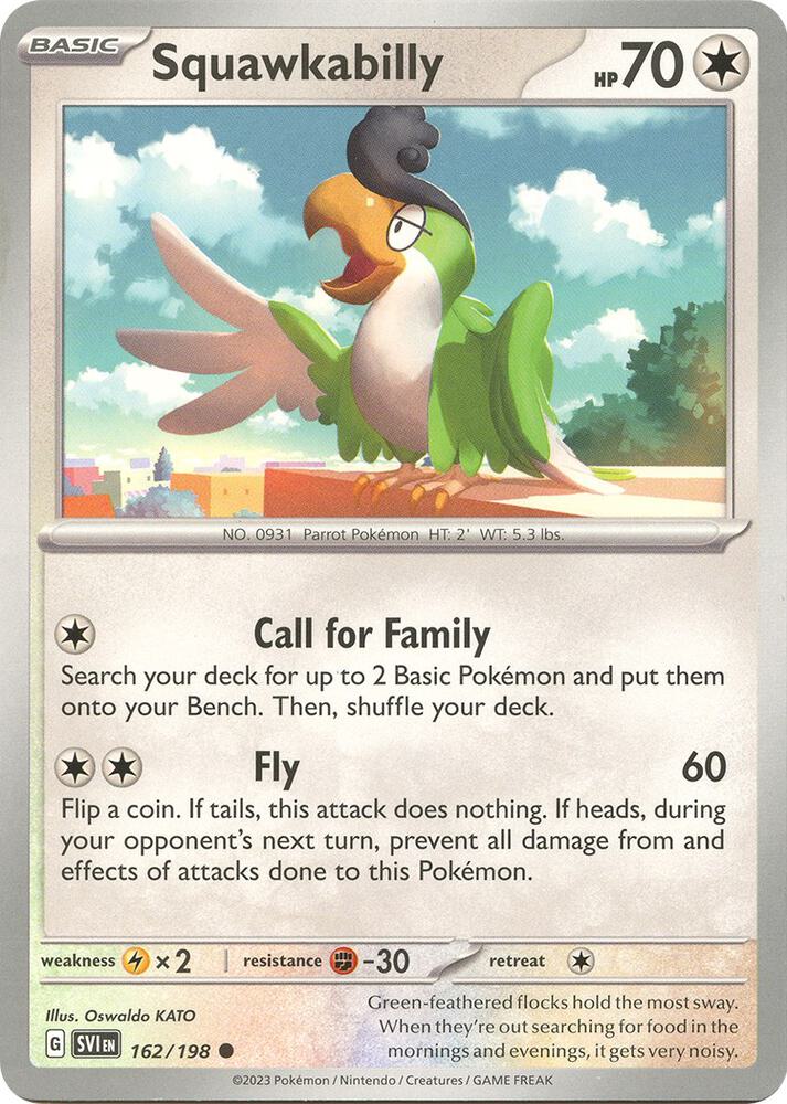 Pokemon Squawkabilly 162/198 Scarlet & Violet