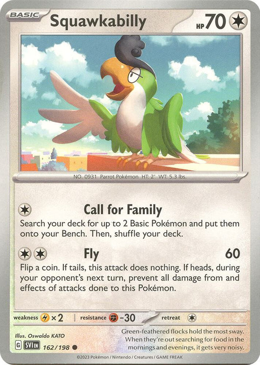 Pokemon Squawkabilly 162/198 Scarlet & Violet