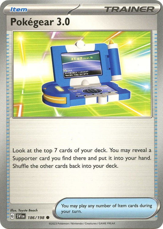 Pokemon Pokégear 3.0 186/198 Scarlet & Violet