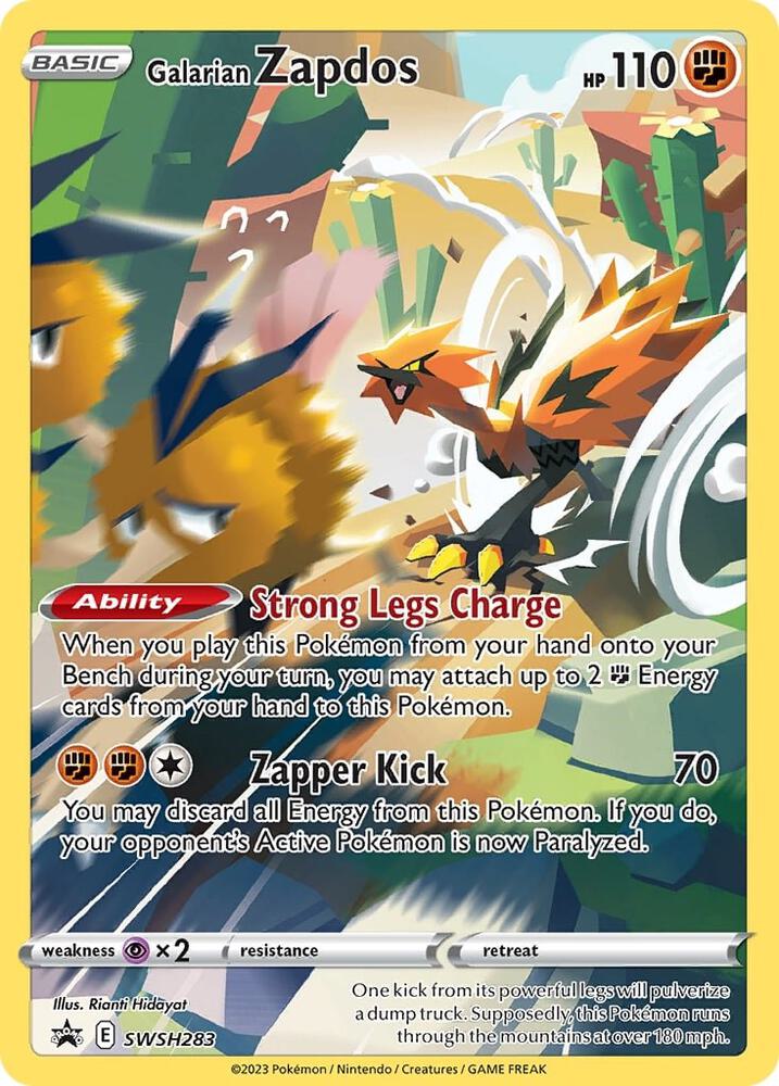 Pokemon Galarian Zapdos SWSH283 SWSH Black Star Promos