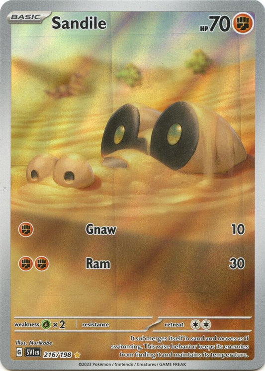 Pokemon Sandile 216/198 Scarlet & Violet