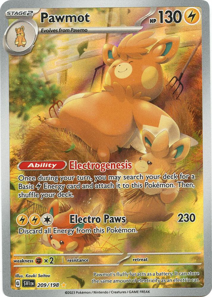 Pokemon Pawmot 209/198 Scarlet & Violet