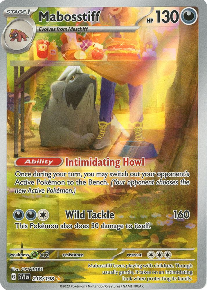 Pokemon Mabosstiff 218/198 Scarlet & Violet
