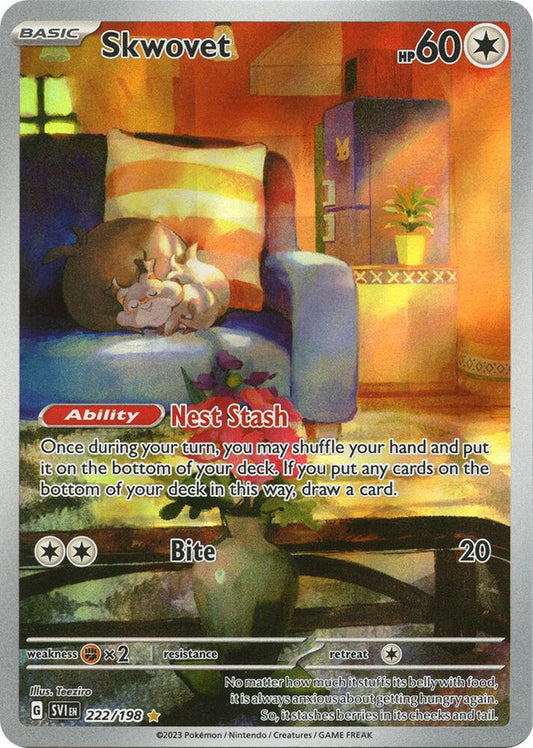 Pokemon Skwovet 222/198 Scarlet & Violet