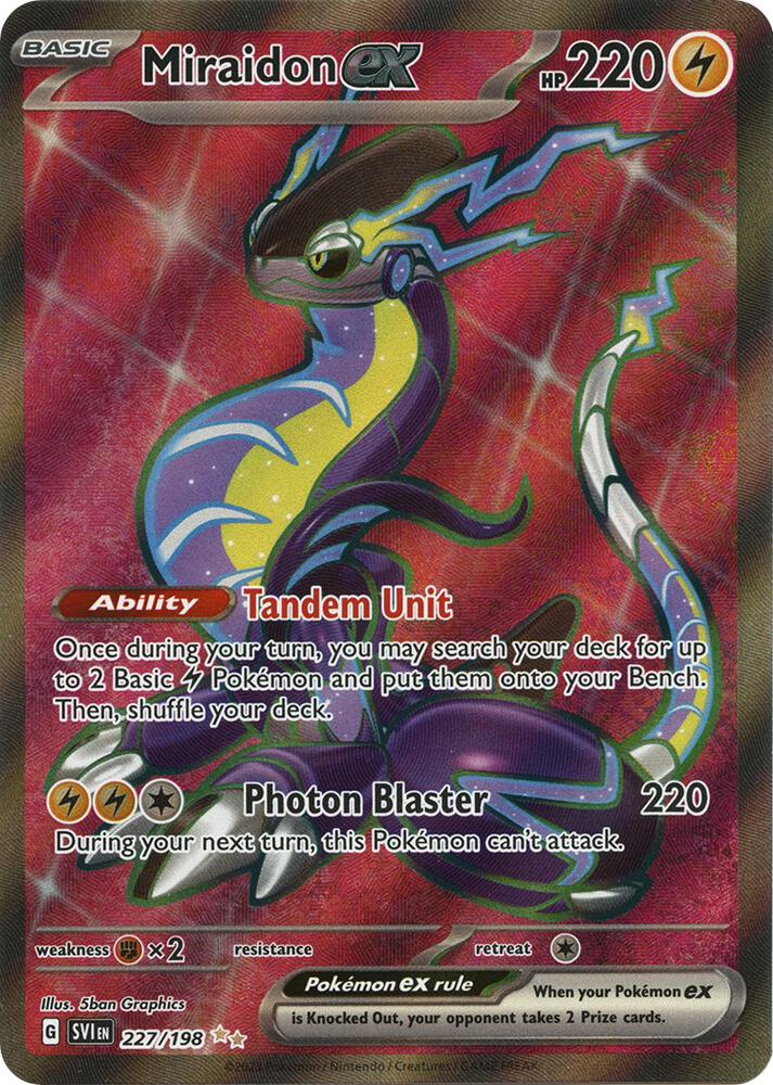 Pokemon Miraidon ex 227/198 Scarlet & Violet