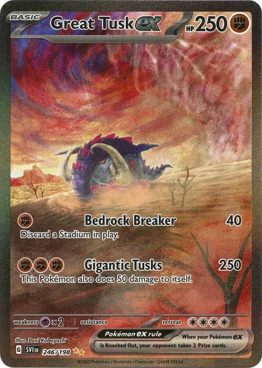 Pokemon Great Tusk ex 246/198 Scarlet & Violet
