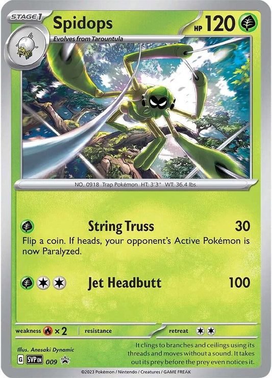 Pokemon Spidops 9 SVP Black Star Promos