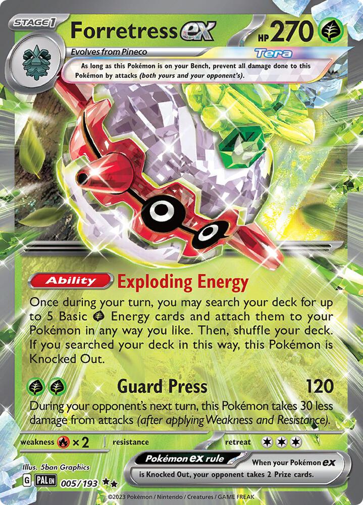 Pokemon Forretress ex 5/193 Paldea Evolved