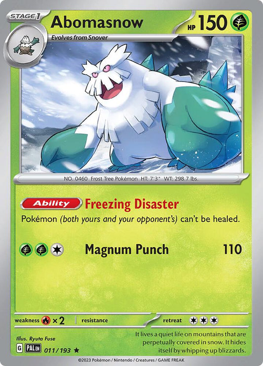 Pokemon Abomasnow 11/193 Paldea Evolved
