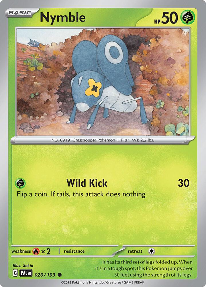 Pokemon Nymble 20/193 Paldea Evolved