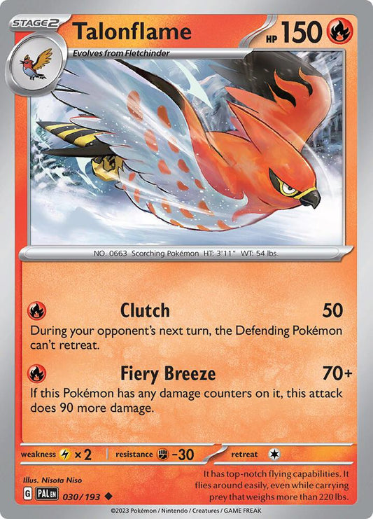 Pokemon Talonflame 30/193 Paldea Evolved