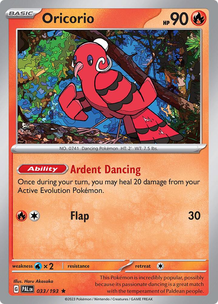 Pokemon Oricorio 33/193 Paldea Evolved