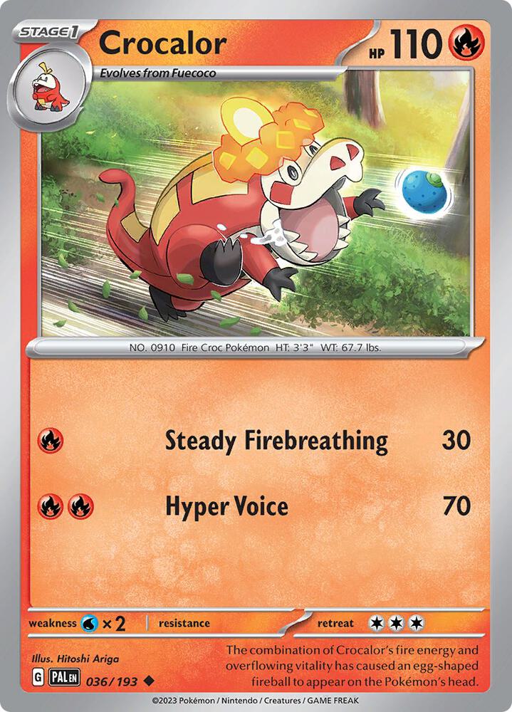 Pokemon Crocalor 36/193 Paldea Evolved