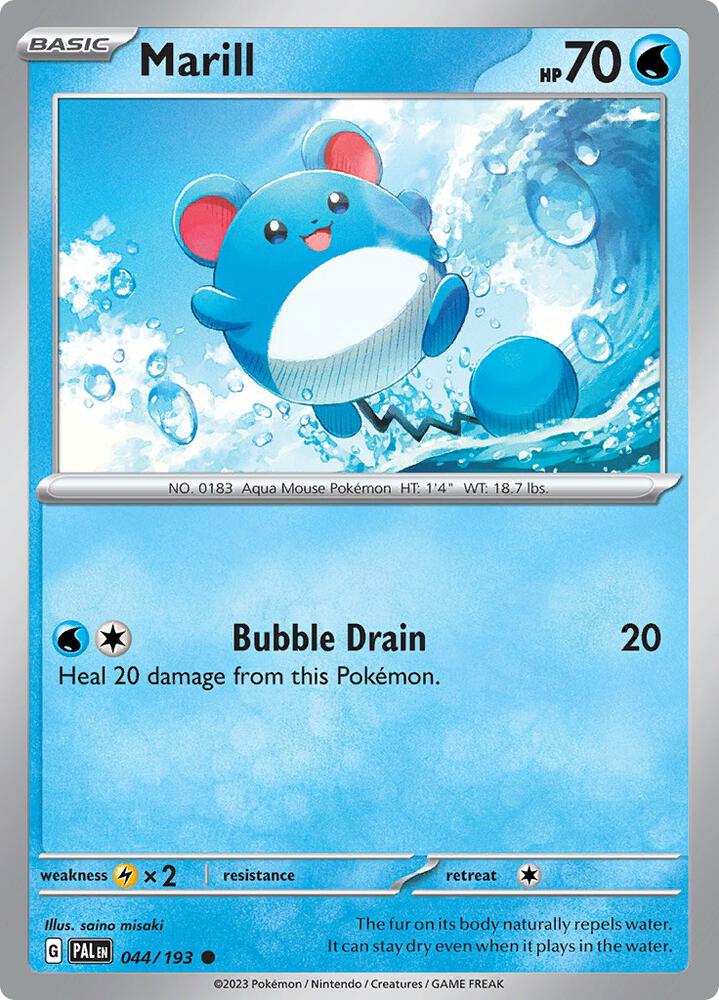 Pokemon Marill 44/193 Paldea Evolved