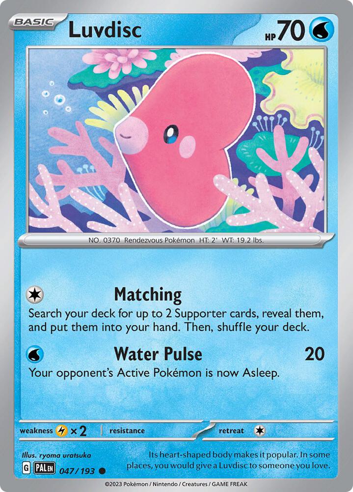 Pokemon Luvdisc 47/193 Paldea Evolved
